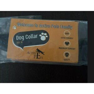 Active Pets Dog Collar‎ Size Medium Orange Highlights 5/8 Wide New
